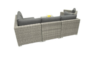 Deokork Ratanová variabilná zostava SEVILLA pre 5 osôb  (sivá)