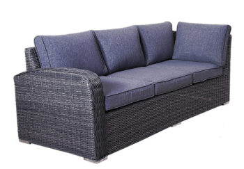 Deokork Ratanová zostava NAOMI antracit (podušky ZADARMO)