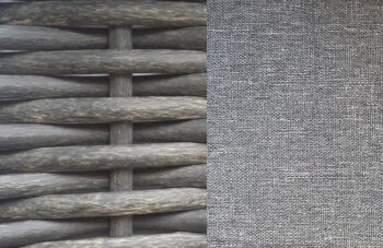 Deokork Ratanová zostava NAOMI antracit (podušky ZADARMO)