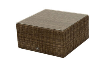 Deokork Ratanové stolík/taburet 73 x 73 cm BORNEO LUXURY (hnedá)