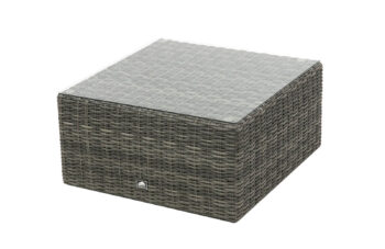 Deokork Ratanové stolík/taburet 73 x 73 cm BORNEO LUXURY (sivá)