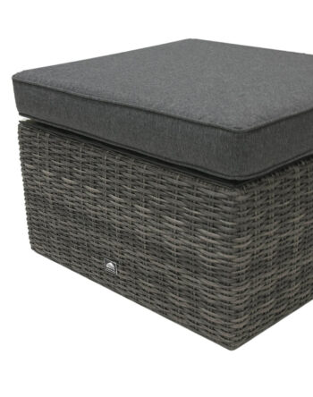 Deokork Ratanové stolík/taburet 73 x 73 cm BORNEO LUXURY (sivá)