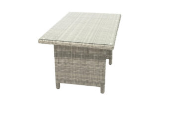 Deokork Ratanový stôl 140x80 cm SEVILLA (sivá)