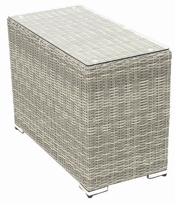 Deokork Ratanový stolek bočný SEVILLA (sivá)