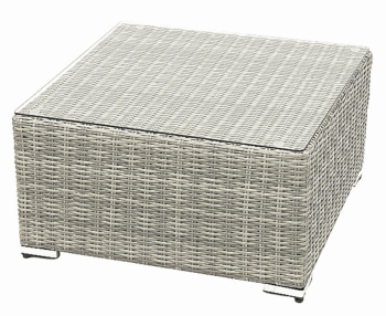 Deokork Ratanový stolík/taburet SEVILLA (sivá)