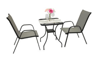 Deokork Záhradná kovová zostava TORONTO 1+2 (60x60 cm)