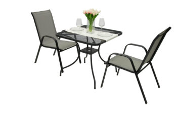 Deokork Záhradná kovová zostava TORONTO 1+2 (80x80 cm)