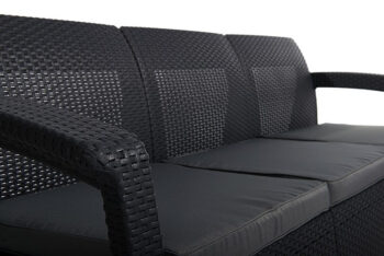 Deokork Záhradná ratanová pohovka CORFU LOVE SEAT MAX (antracit)