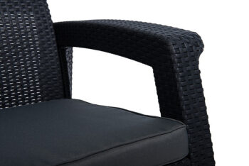 Deokork Záhradná ratanová zostava CORFU LOUNGE MAX antracit