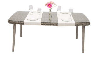 Deokork Záhradná ratanová zostava VICTORIA 1+6 (sivá)