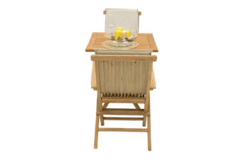 Deokork Záhradná teaková zostava IVORY BALCONY II. 1+2 (ZADARMO podušky)
