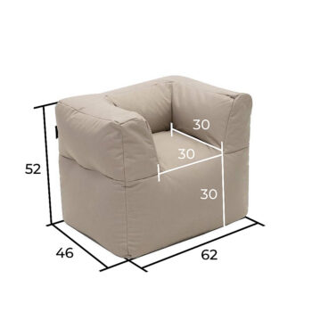 Deokork Záhradné detské textilné kreslo MODULTEX KIDS (cappuccino)