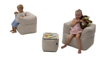 Deokork Záhradné detské textilné kreslo MODULTEX KIDS (cappuccino)