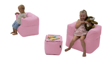 Deokork Záhradné detské textilné kreslo MODULTEX KIDS (ružová)