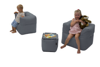 Deokork Záhradné detské textilné kreslo MODULTEX KIDS (sivá)
