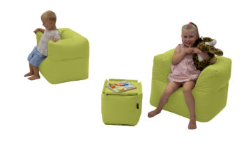 Deokork Záhradné detské textilné kreslo MODULTEX KIDS (svetlo zelená)