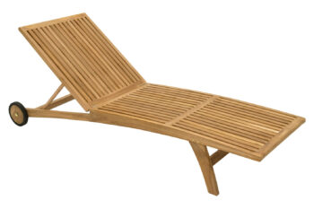 Deokork Záhradné lehátko teak ELEGANCE