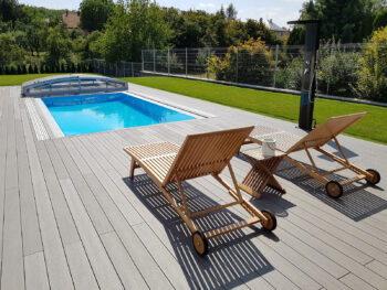 Deokork Záhradné lehátko teak ELEGANCE