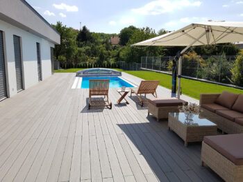 Deokork Záhradné lehátko teak ELEGANCE