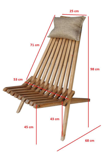 Deokork Záhradné relaxačné kreslo NIXON (teak)