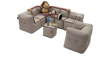 Deokork Záhradný detský textilný rohový diel MODULTEX KIDS (cappuccino)