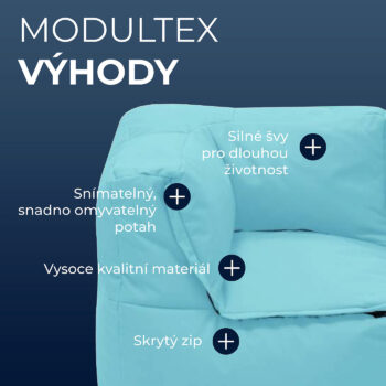 Deokork Záhradný detský textilný rohový diel MODULTEX KIDS (svetlo modrá)