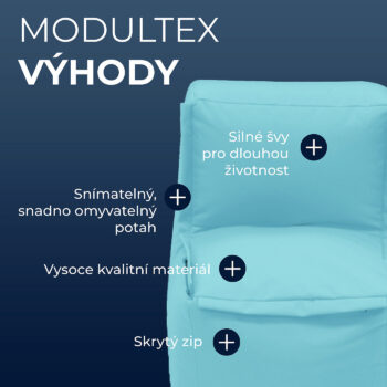 Deokork Záhradný detský textilný stredový diel MODULTEX KIDS (svetlo modrá)