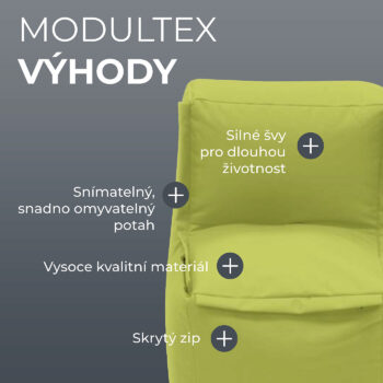Deokork Záhradný detský textilný stredový diel MODULTEX KIDS (svetlo zelená)