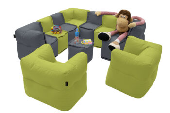 Deokork Záhradný detský textilný stredový diel MODULTEX KIDS (svetlo zelená)