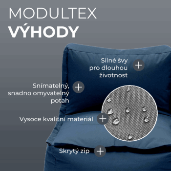 Deokork Záhradný detský textilný stredový diel MODULTEX KIDS (tmavo modrá)