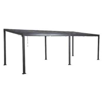 Deokork Záhradný hliníkový altánok LUXURY 6x3,5 m (grafit)