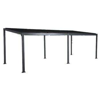Deokork Záhradný hliníkový altánok LUXURY 6x3,5 m (grafit)