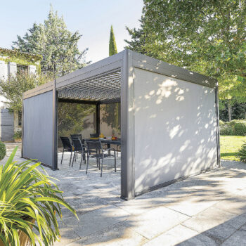 Deokork Záhradný hliníkový altánok MEGAN 6x3,6 m (grafit)