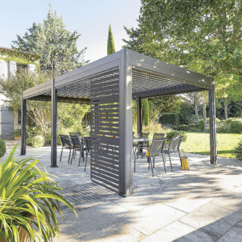 Deokork Záhradný hliníkový altánok MEGAN 6x3,6 m (grafit)