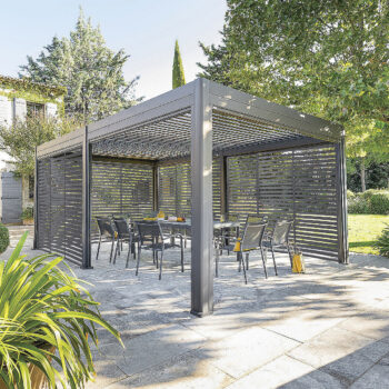 Deokork Záhradný hliníkový altánok MEGAN 6x3,6 m (grafit)