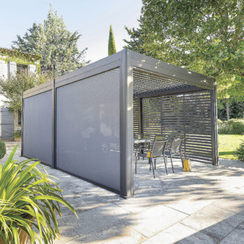 Deokork Záhradný hliníkový altánok MEGAN 6x3,6 m (grafit)