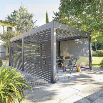 Deokork Záhradný hliníkový altánok MEGAN 6x3,6 m (grafit)