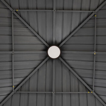 Deokork Záhradný hliníkový altánok PREMIUM 3,9 x 3,9 m (šedá)