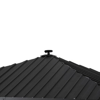 Deokork Záhradný hliníkový altánok PREMIUM 3,9 x 3,9 m (šedá)