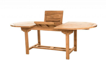 Deokork Záhradný oválný stôl SANTIAGO 160/210 x 100 cm (teak)