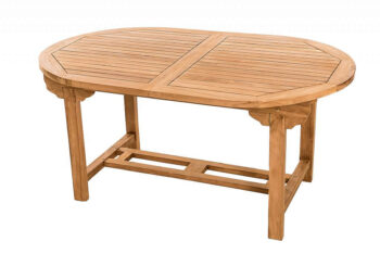 Deokork Záhradný oválný stôl SANTIAGO 160/210 x 100 cm (teak)