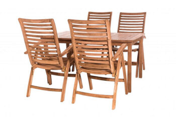 Deokork Záhradný pevný stôl obdĺžnik HARMONY 150x90 cm (teak)