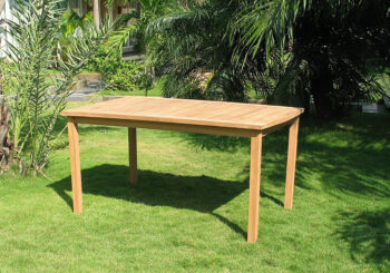 Deokork Záhradný pevný stôl obdĺžnik HARMONY 150x90 cm (teak)