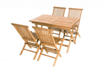 Deokork Záhradný skladací stôl obdĺžnik COIMBRA 120 x 70 cm (teak)