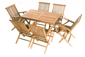 Deokork Záhradný skladací stôl obdĺžnik COIMBRA 120 x 70 cm (teak)