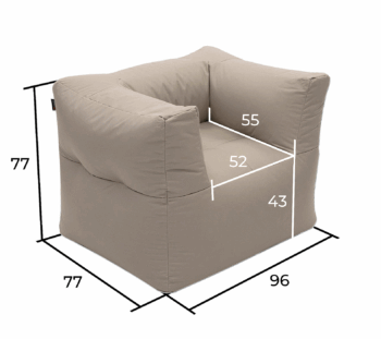 Deokork Záhradný textilný kreslo MODULTEX (cappuccino)