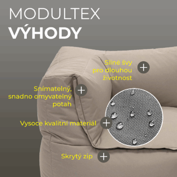 Deokork Záhradný textilný rohový diel MODULTEX (cappuccino)