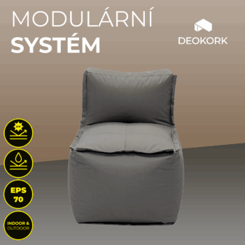 Deokork Záhradný textilný stredový diel MODULTEX (šedo-hnedá)