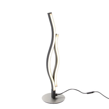Design tafellamp zwart met zilver incl. LED dimbaar - Blaze