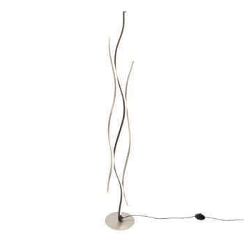 Design vloerlamp zwart met zilver incl. LED dimbaar - Blaze